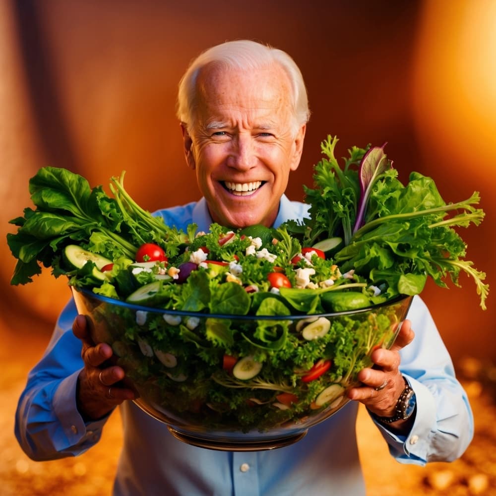 Biden Laughing with Salad token image
