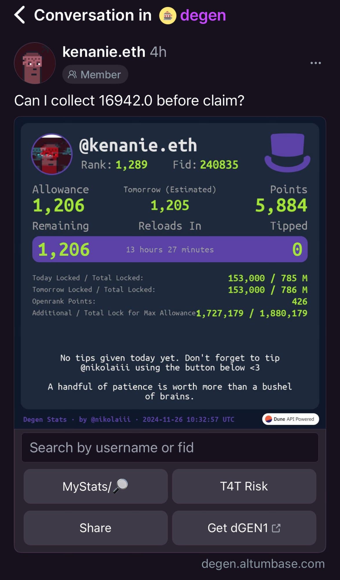 One Six-Nine Four Two token image