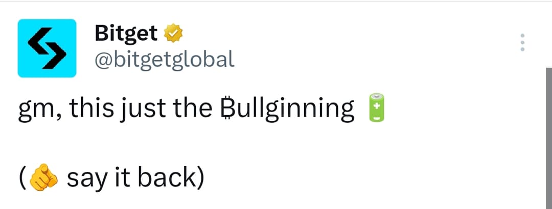 gm, this just the ₿ullginning 🔋 token image